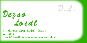dezso loidl business card