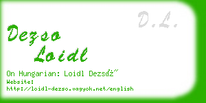 dezso loidl business card